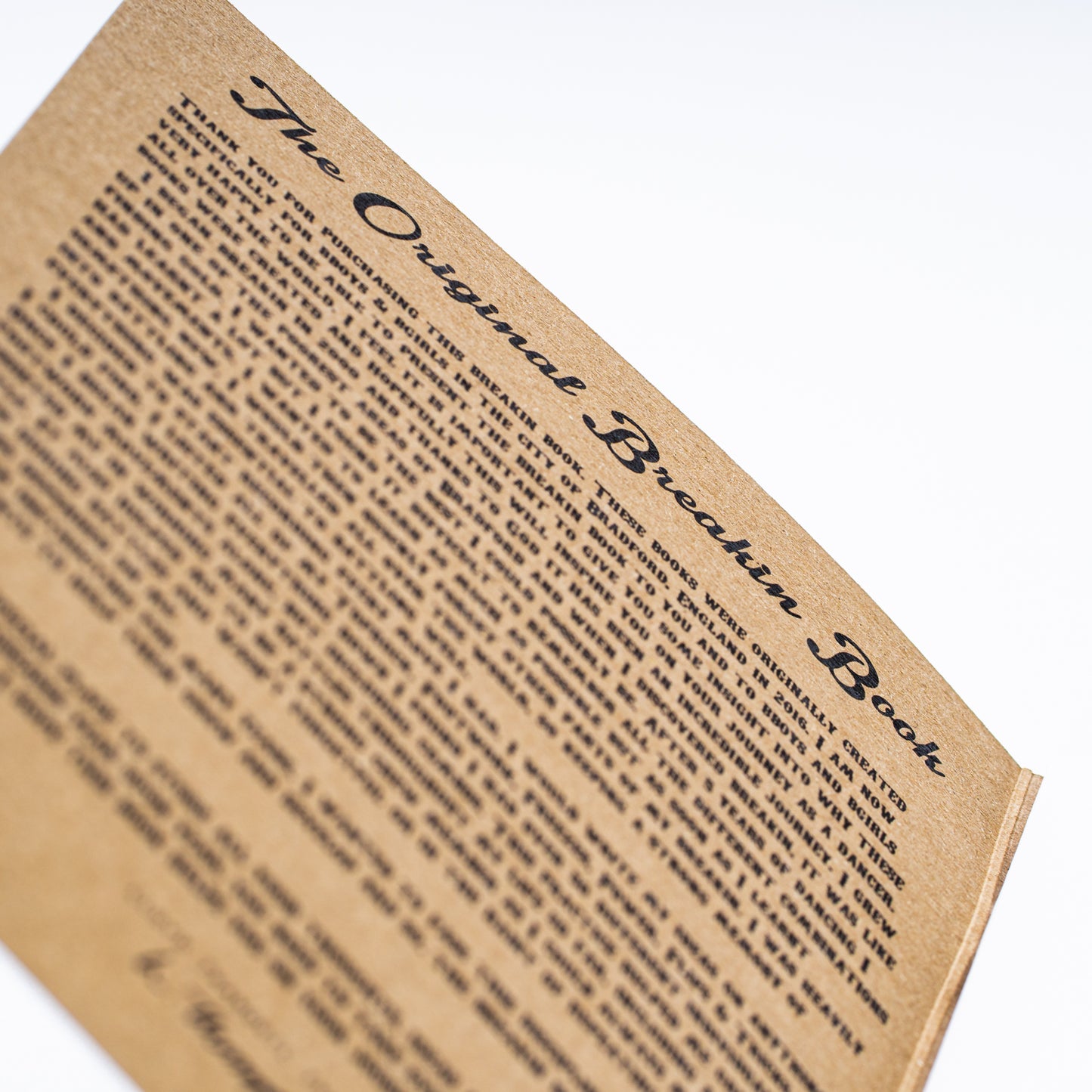 Breakin Book Classic Product Inside Front Cover