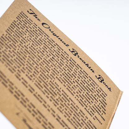 Breakin Book Classic Product Inside Front Cover